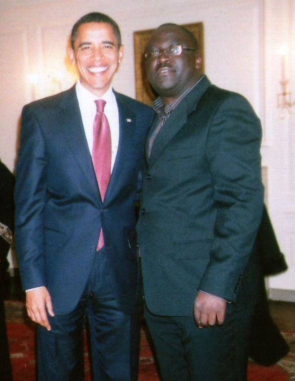 Barack Obama with Bernard Obama