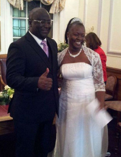 Bernard Obama with wife Lily Achoch