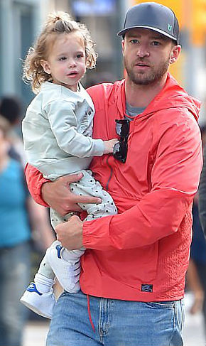 Justin with son Silas Randall Timberlake