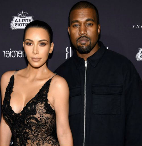 Kim Kardashian with Kanye West
