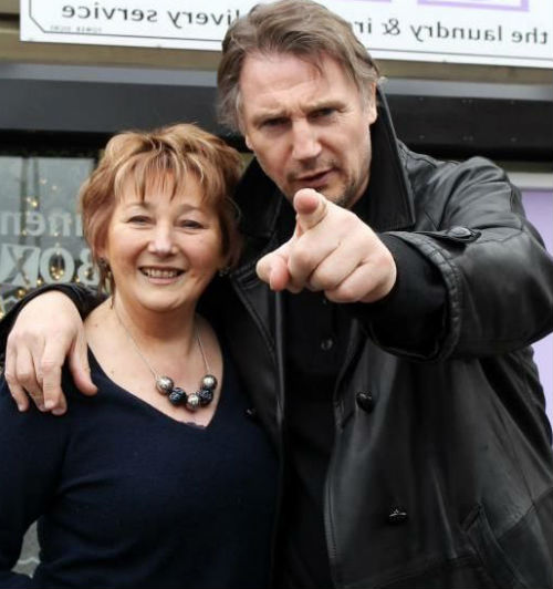 Liam Neeson with sister Elizabeth