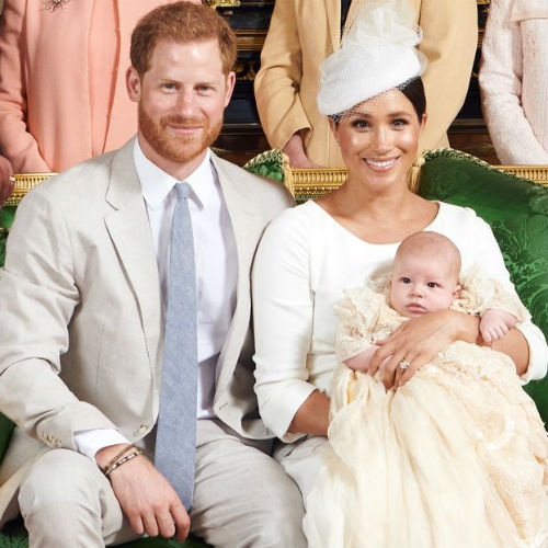 Meghan with husband Harry & son Archie Mountbatten-Windsor